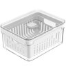 Organizador De Geladeira Com Cesto Escorredor 2,2L Organizador Clear Fresh Para Legumes OU - 1