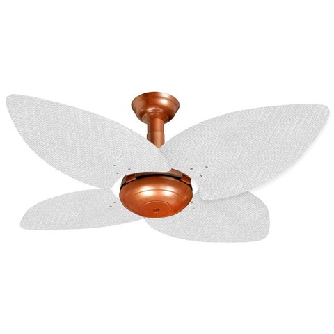 Ventilador de Teto Office Jet Aspen Venti-delta Cobre Rattan Branca 220v