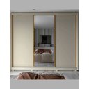 Ver imagem 3 de Guarda Roupa Modulo 3 Portas de Correr com Espelho e Pés Flo Cor:off White