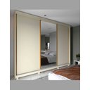 Ver imagem 2 de Guarda Roupa Modulo 3 Portas de Correr com Espelho e Pés Flo Cor:off White