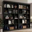Ver imagem 1 de Kit 2 Estantes Multiuso de Livros 120CMX181CM Home Office Yescasa Preto
