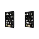 Ver imagem 4 de Estante para Livros 4 Prateleiras 181cmx240cm Home Office Espresso Móveis