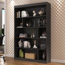 Ver imagem 5 de Kit 2 Estantes Multiuso de Livros 120CMX181CM Home Office Yescasa Preto