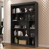 Estante para Livros 4 Prateleiras 181cmx240cm Home Office Espresso Móveis - 5