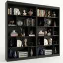 Ver imagem 2 de Kit 2 Estantes Multiuso de Livros 120CMX181CM Home Office Yescasa Preto