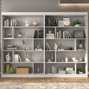 Ver imagem 4 de Kit 2 Estantes Multiuso de Livros 120CMX181CM Home Office Yescasa Branco