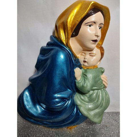 Imagem Nossa Senhora com Jesus - Colo de Mãe 25cm