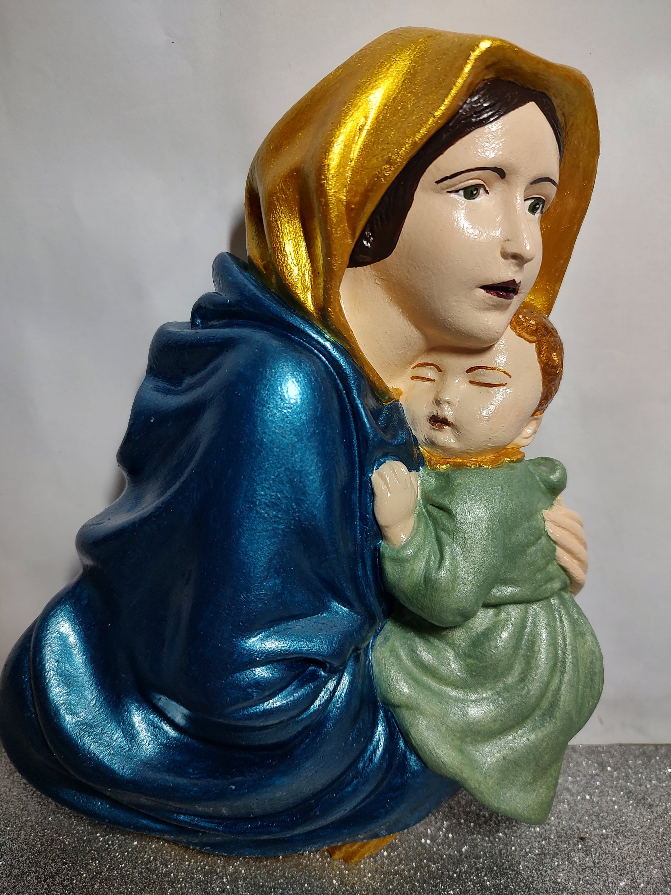 Imagem Nossa Senhora com Jesus - Colo de Mãe 25cm - 2