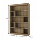 Ver imagem 3 de Estante para Livros 4 Prateleiras 181cmx240cm Home Office Espresso Móveis