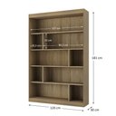 Ver imagem 4 de Kit 2 Estantes Multiuso de Livros 120CMX181CM Home Office Yescasa Marrom