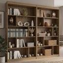 Ver imagem 1 de Kit 2 Estantes Multiuso de Livros 120CMX181CM Home Office Yescasa Marrom