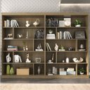 Ver imagem 2 de Estante para Livros 4 Prateleiras 181cmx240cm Home Office Espresso Móveis