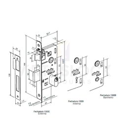 Fechadura Banheiro Duna 3 Maq 40 Imab Preto - 3