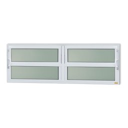 Janela de Alumínio Basculante 2 Seções 40x150cm Vidro Mini Boreal Elite Brimak - 1
