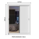 Ver imagem 5 de Guarda-roupa Solteiro Madesa Denver 2 Portas de Correr com Espelho