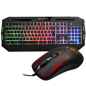 Kit Gamer C3 Tech, Mouse, Teclado – Kg-80bk + Mg-12bk