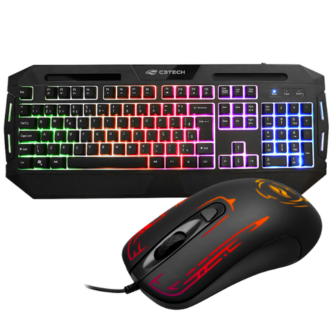Kit Gamer C3 Tech, Mouse, Teclado – Kg-80bk + Mg-12bk