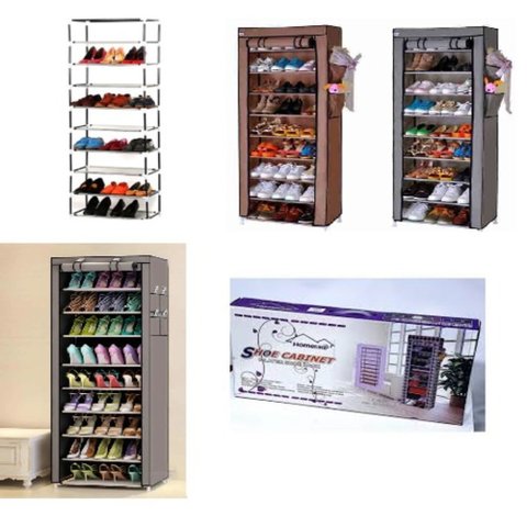 Sapateira Gigante com 10 Prateleiras Organizador Desmontável para Roupas, Tênis e Calçados com Zíper