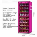 Ver imagem 2 de Sapateira Gigante com 10 Prateleiras Organizador Desmontável para Roupas, Tênis e Calçados com Zíper