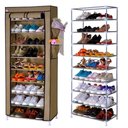 Ver imagem 5 de Sapateira Gigante com 10 Prateleiras Organizador Desmontável para Roupas, Tênis e Calçados com Zíper