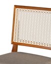 Ver imagem 4 de Banqueta Alta Roma Rattan Luxo Balcão Banco Puff Pés Madeira em Madeira Maciça Premium Cor Bege