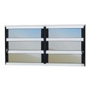 Ver imagem 1 de Janela de Alumínio Basculante 2 Seções 60x200cm Vidro Espelhado Elite Brimak