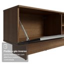 Ver mais imagens de Rack para TV até 80 Polegadas 218 cm 2 Portas Rustic/Preto Glamy Madesa