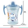 Copo de Treinamento Infantil Alça e Bico de Silicone 230ml Para Bebê +6 Meses Animais Nuk - Azul - 5