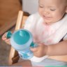 Copo de Treinamento Infantil Alça e Bico de Silicone 230ml Para Bebê +6 Meses Animais Nuk - Azul - 7