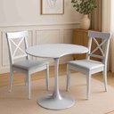 Ver imagem 2 de Mesa de Jantar Tulipa Saarinen Organica Malu 80cm Laca Cinza