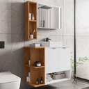 Ver imagem 2 de Gabinete para Banheiro com Cuba e Espelho Siesta B02 Branco Naturalle - Lyam Decor