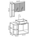 Ver imagem 5 de Gabinete para Banheiro com Cuba e Espelho Siesta B02 Branco Naturalle - Lyam Decor