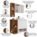 Ver imagem 4 de Gabinete para Banheiro com Cuba e Espelho Siesta B02 Branco Naturalle - Lyam Decor