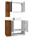 Ver imagem 6 de Gabinete para Banheiro com Cuba e Espelho Siesta B02 Branco Naturalle - Lyam Decor