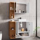 Ver imagem 3 de Gabinete para Banheiro com Cuba e Espelho Siesta B02 Branco Naturalle - Lyam Decor