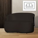 Ver imagem 2 de Poltrona Namoradeira Sofá Orgânico 2 Lugares Beatriz Suede Composê Corino Preto - Suede Marrom