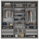 Ver imagem 3 de Closet Casal Guarda Roupa sem Porta 208cm 4 Gavetas Mdf Tunísia R02 Urbe - Lyam Decor