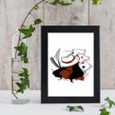 Ver imagem 1 de Quadro Maria Navalha Cartas De Baralho 33x24cm:Madeira preta