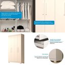 Ver imagem 4 de Gurada Roupa Solteiro 100% Mdf 4 Portas 2 Gavetas Lana Acp Móveis Branco