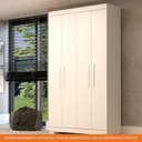 Ver imagem 6 de Gurada Roupa Solteiro 100% Mdf 4 Portas 2 Gavetas Lana Acp Móveis Branco