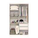 Ver imagem 5 de Gurada Roupa Solteiro 100% Mdf 4 Portas 2 Gavetas Lana Acp Móveis Branco