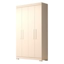 Ver imagem 1 de Gurada Roupa Solteiro 100% Mdf 4 Portas 2 Gavetas Lana Acp Móveis Branco