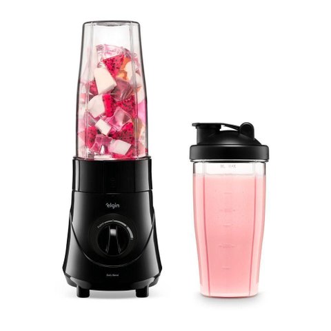 Liquidificador Portátil Elgin Daily Blend 350W 2 Copos 750ml Preto 2 Velocidades 110V
