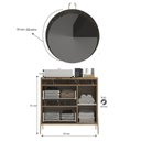Ver imagem 3 de Gabinete de Banheiro 80cm com Cuba e Espelho Marrom/Itapuã