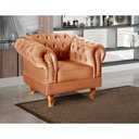Ver imagem 2 de Conjunto 2 Poltronas Dom Pedro Veludo Pés Torneados Terracota 400 Bella Decor