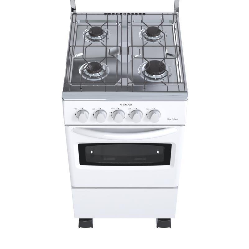 FOGAO 4 BOCAS VENAX DA VINCI MESA INOX GIII BRANCO GLP - 2