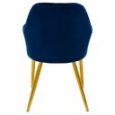 Ver imagem 5 de Kit 2 Cadeiras Poltrona Lines Base Dourada Recepção Sala Decorativa Suede 