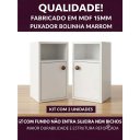 Ver imagem 2 de Kit 2 Mesas de Cabeceira Suspensas 25cm com Porta e Nicho MDF 15mm Branco Mesa de Cabeceira Já Monta