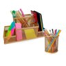 Porta Caneta Treco Lápis Post It Multiuso Home Office Luxo - Kit 4 Dourado - 1