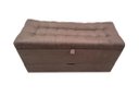 Ver imagem 4 de RECAMIER PUFF BAÚ SAPATEIRA E GAVETA 90 CM PARA CAMA DE SOLTEIRO- MARROM